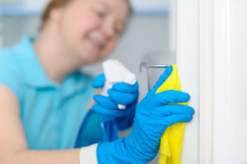 Professional cleaning of a Fulham shopfront facade