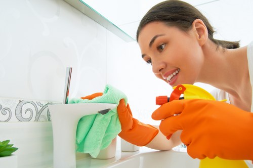 Cleaning newly refurbished kitchen surfaces after building work