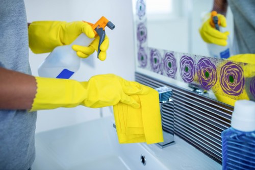 Local commercial cleaning service handling a Fulham retail premises