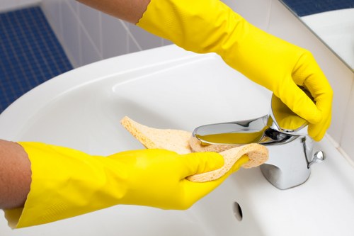Ongoing house cleaning in a Fulham apartment