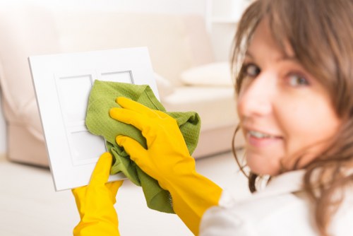 Local cleaners working on a Fulham property with access considerations